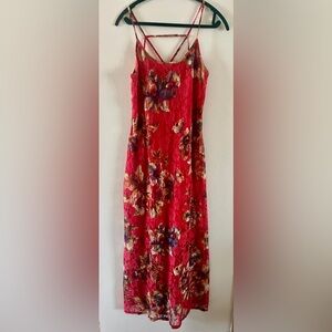 Floral Pink Maxi Dress